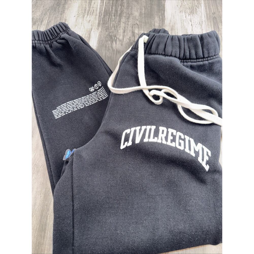 Civil Regime Black Sweatpants Size Medium